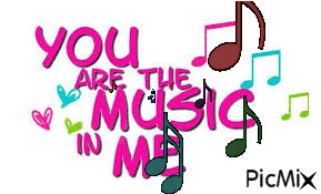Music is in the air!!Music, is music! - Gratis geanimeerde GIF