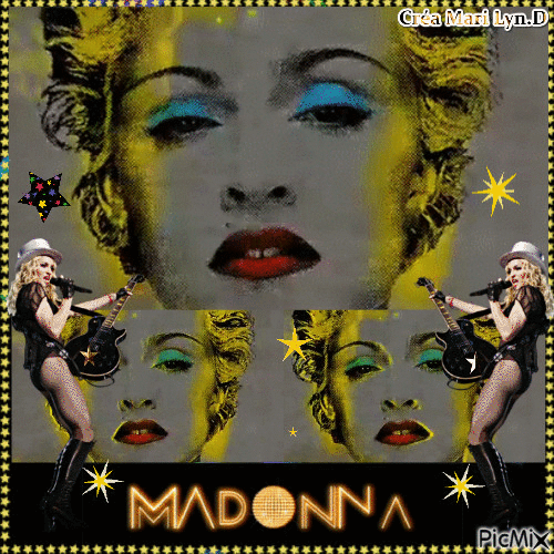 madonna rock star-mary - Δωρεάν κινούμενο GIF