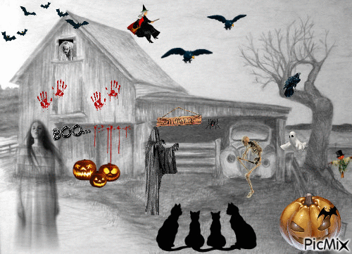 Spooky Shed - GIF animé gratuit