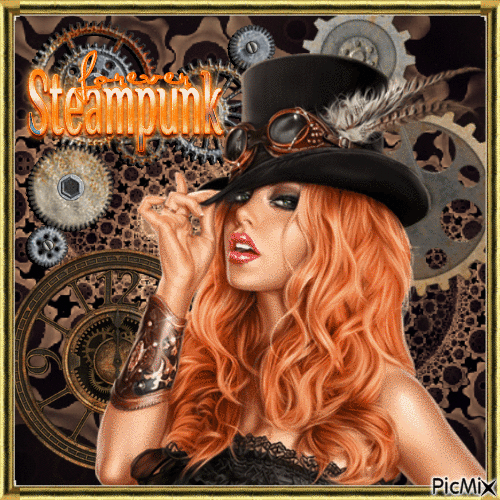 Lady Steampunk - Gratis animeret GIF