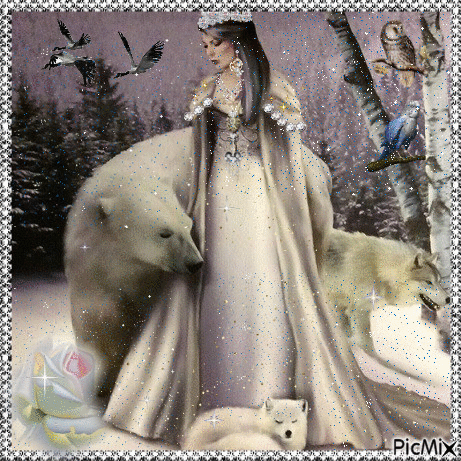 Snow queen. - Free animated GIF
