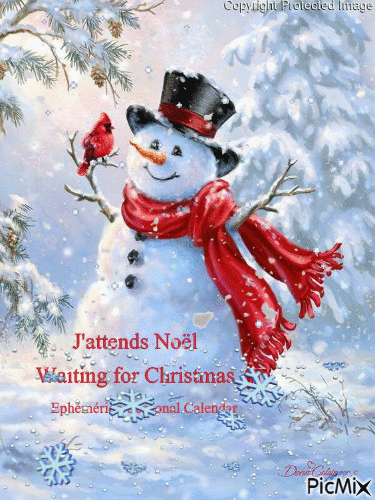 Waiting for Christmas * En attendant Noël - Бесплатный анимированный гифка