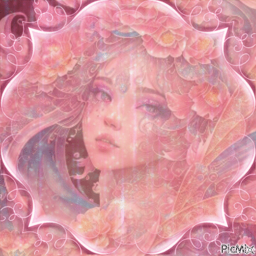 Fata della Primavera - Toni rosa pallido - GIF animado gratis