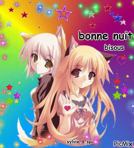 bonne nuit mes amies bisous - Free animated GIF