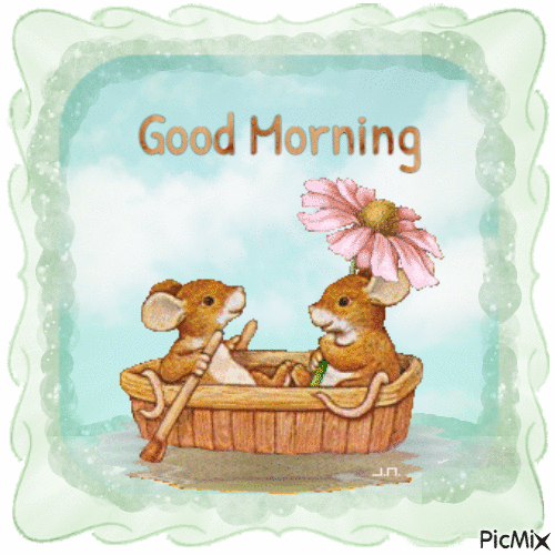 Good morning, mice, boat - Gratis animerad GIF