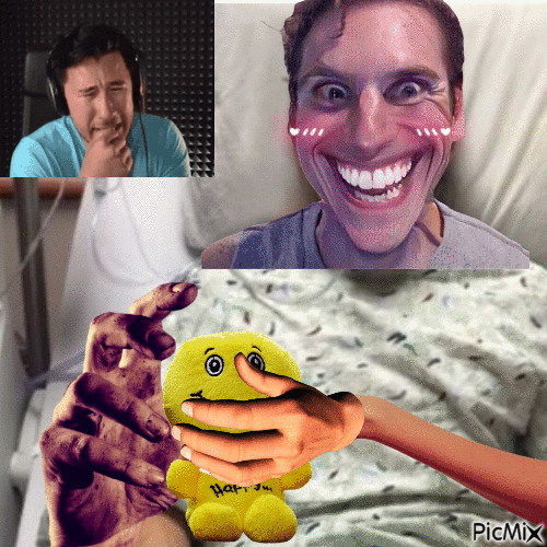 Jerma in hospital loves his plushies - Bezmaksas animēts GIF