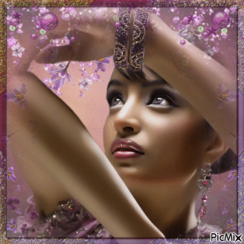 Portrait violet - Ingyenes animált GIF