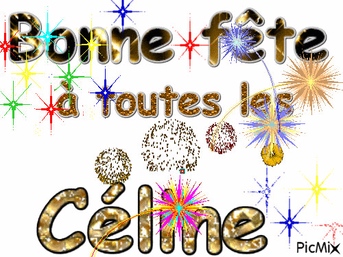 bonne fete céline - Безплатен анимиран GIF