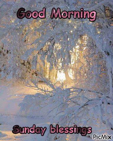 snowy good morning - Darmowy animowany GIF