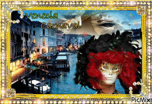 Carnaval de Venecia - GIF animé gratuit
