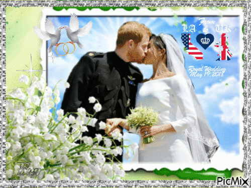 Royal wedding Harry and Meghan - GIF animé gratuit