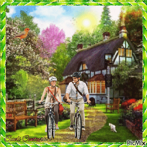 Passeio de bicicleta - Ingyenes animált GIF