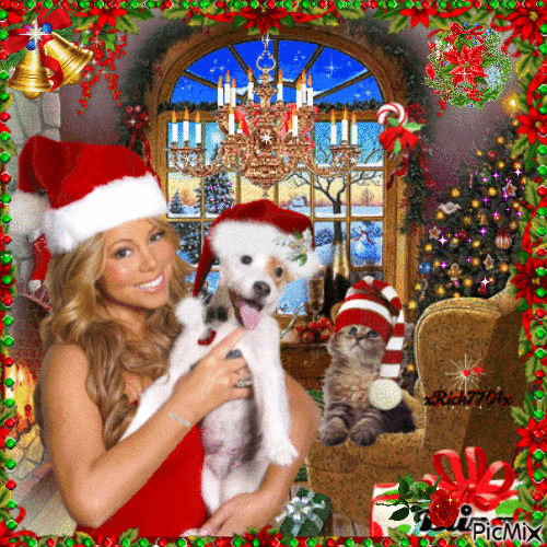 Merry Christmas Mariah Carey  by xRick7701x - GIF animé gratuit
