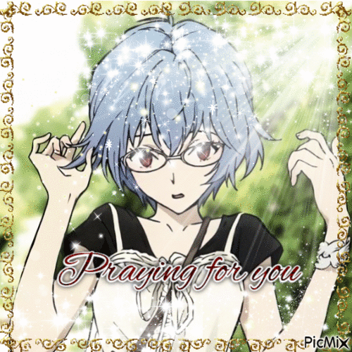 Rei is praying for you<3 - Free animated GIF