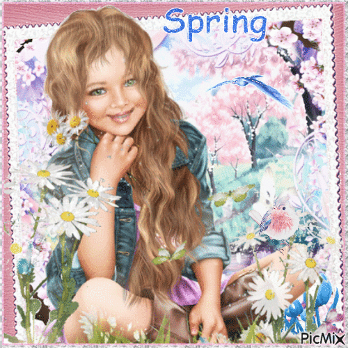 Spring in pastel color - GIF animasi gratis