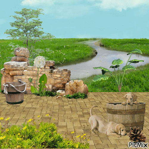 beautiful view from the porch - GIF animé gratuit