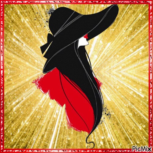 rouge noir et or - Бесплатный анимированный гифка