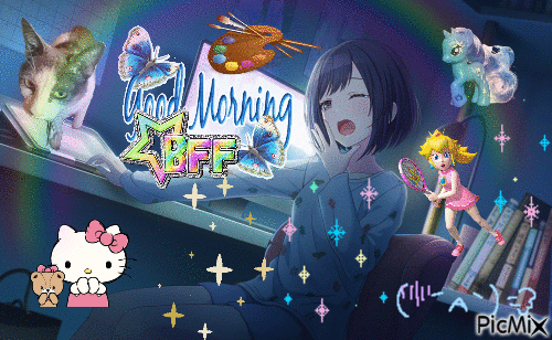 ena good morning bff - GIF animate gratis