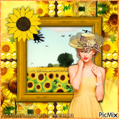 ♦Taylor Swift in Sunflowers♦ - GIF animado grátis
