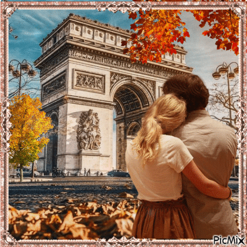 Herbst in Paris - Бесплатный анимированный гифка