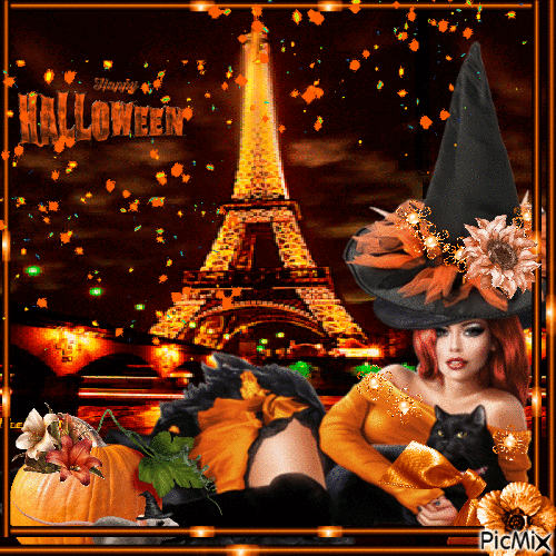 Halloween à Paris - Бесплатный анимированный гифка