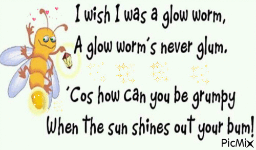 Glow worm poem - Animovaný GIF zadarmo