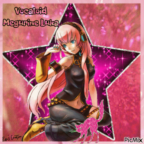 Concours : Megurine Luka with pink glitter - 無料のアニメーション GIF