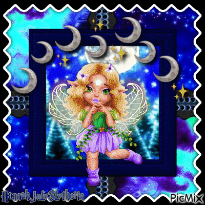 {♦}Little Fairy at Night{♦} - Gratis animerad GIF