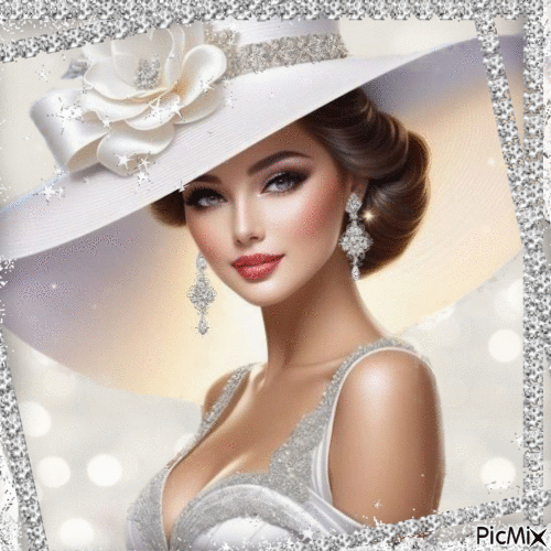 Un portrait de beauté blanche - Vintage - Δωρεάν κινούμενο GIF