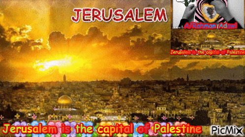 JERUSALEM IT THE CAPITAL OF PALESTINE - Animovaný GIF zadarmo