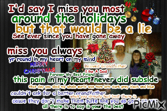 lost loved one holiday tribute - GIF animé gratuit