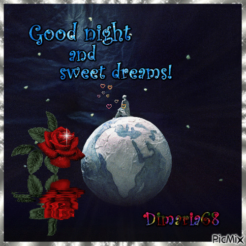 Good night and sweet dreams - GIF animado grátis