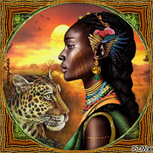 Beauté africaine - Безплатен анимиран GIF