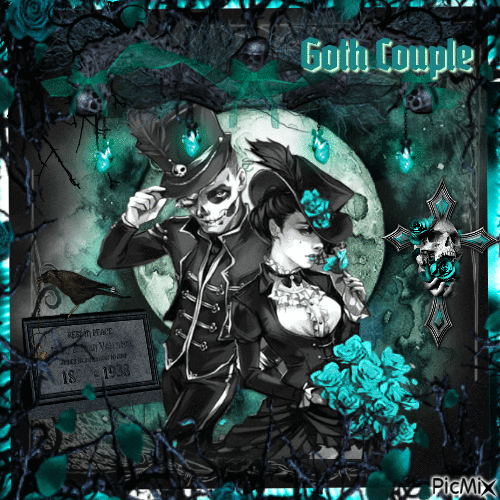 Gothic Couple - Бесплатни анимирани ГИФ