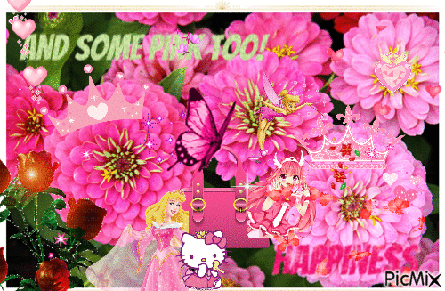 Pink flower power! :) - 免费动画 GIF