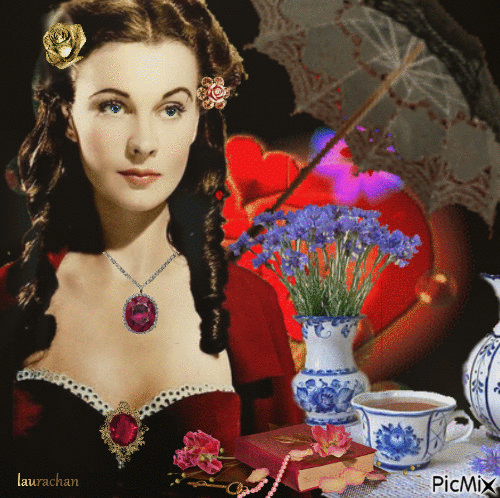 Romantic lady laurachan - Δωρεάν κινούμενο GIF