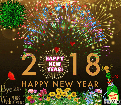Happy New Year- 2018! - Ingyenes animált GIF