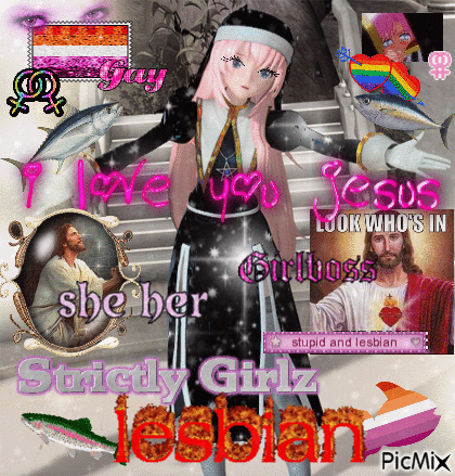 jesus loves lesbians - Darmowy animowany GIF