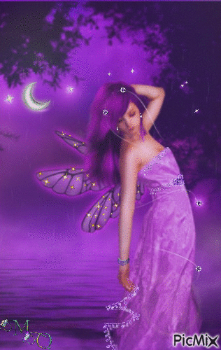 Purple Fairy - GIF animé gratuit