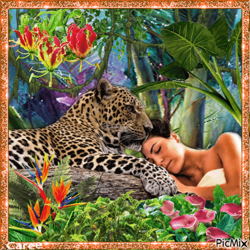 Mein Freund der Leopard - Besplatni animirani GIF