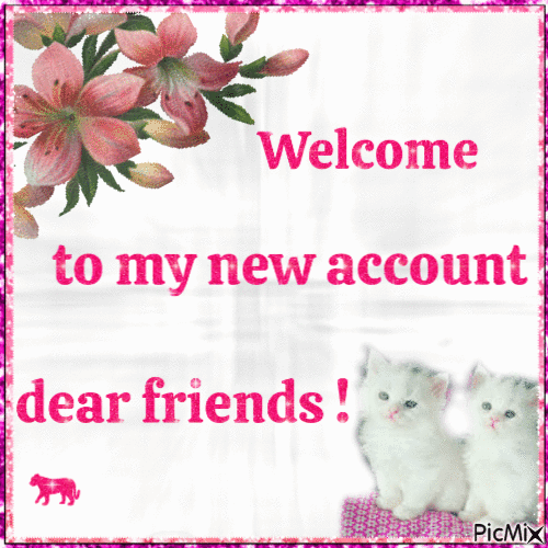 Welcome, new account - Free animated GIF