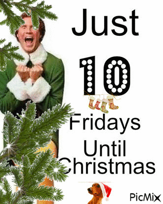 10 Fridays until Christmas - Besplatni animirani GIF