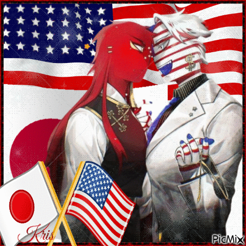 Amérique x Japon - Ücretsiz animasyonlu GIF
