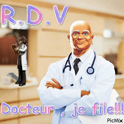 R.D.V docteur - GIF animé gratuit