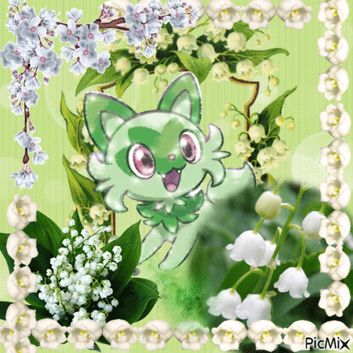 Contest: Lily of the valley flower day - GIF animado grátis