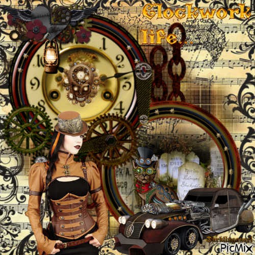 Clockwork life - PNG gratuit