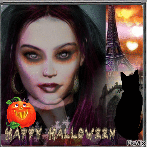 Halloween in Paris - Бесплатни анимирани ГИФ