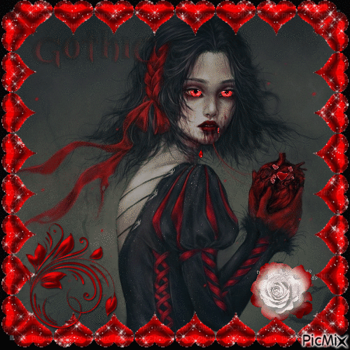 Red Rose Gothic - Δωρεάν κινούμενο GIF