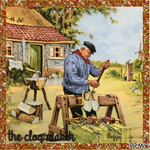 the clog maker  contest The jobs of yesteryear - Бесплатни анимирани ГИФ