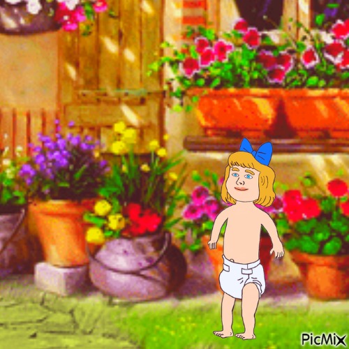 Baby in yard - 無料png